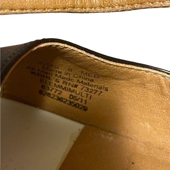 NWOT Elle color block open toe wedge with ankle strap sandal - Picture 4 of 5